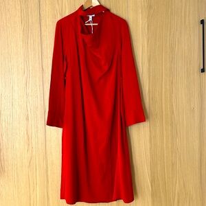 COS red all season dress